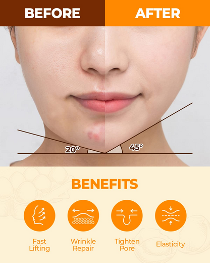 [CRAZY SKIN] Perfect Facial Mask 5PCS - Wash Off Mask Pack, Lifting V-Line Slim Face Mask, 2 Step Care for Aging Skin (Face Mask + Tightening Eye Cream)